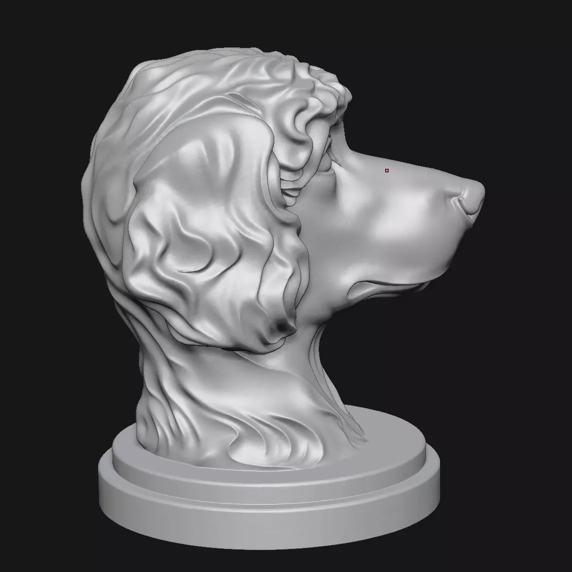 Dog sculpture 3D print model_9
