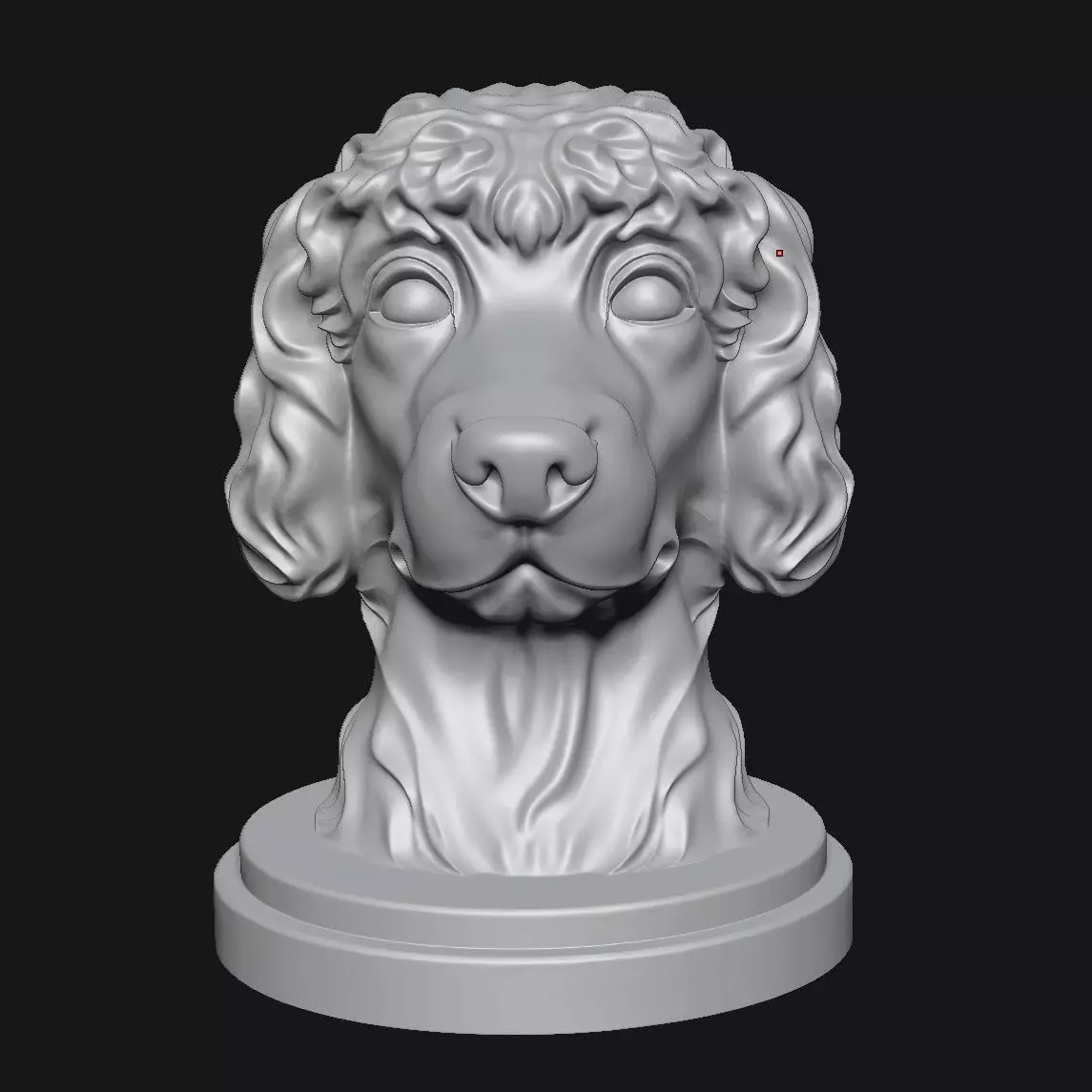 Dog sculpture 3D print model_7