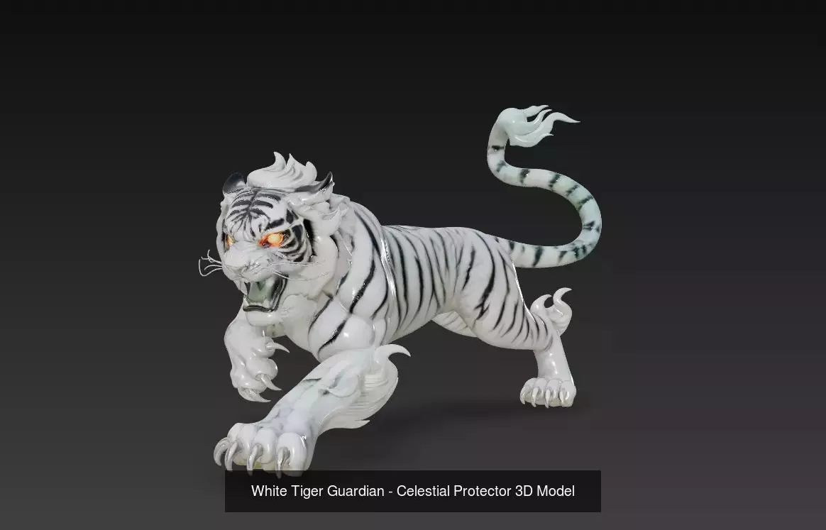 White Tiger Guardian - Celestial Spirit Beast 3D Collection _1