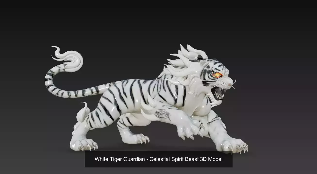 White Tiger Guardian - Celestial Spirit Beast 3D Collection _3
