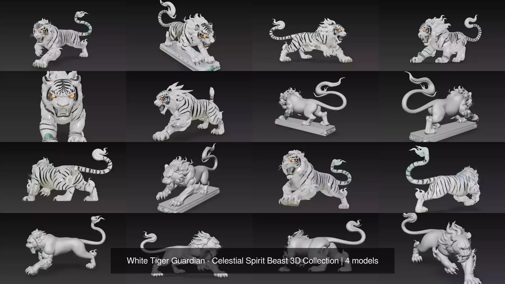 White Tiger Guardian - Celestial Spirit Beast 3D Collection _0