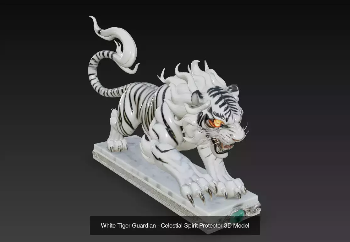 White Tiger Guardian - Celestial Spirit Beast 3D Collection _2