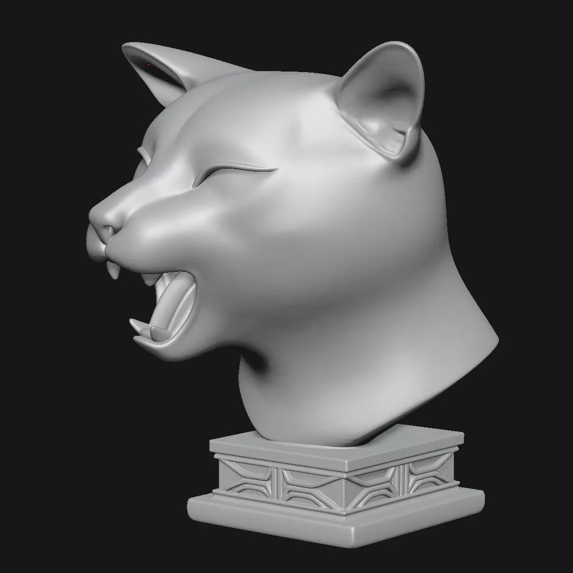 Cat sculpture 3D print model_5