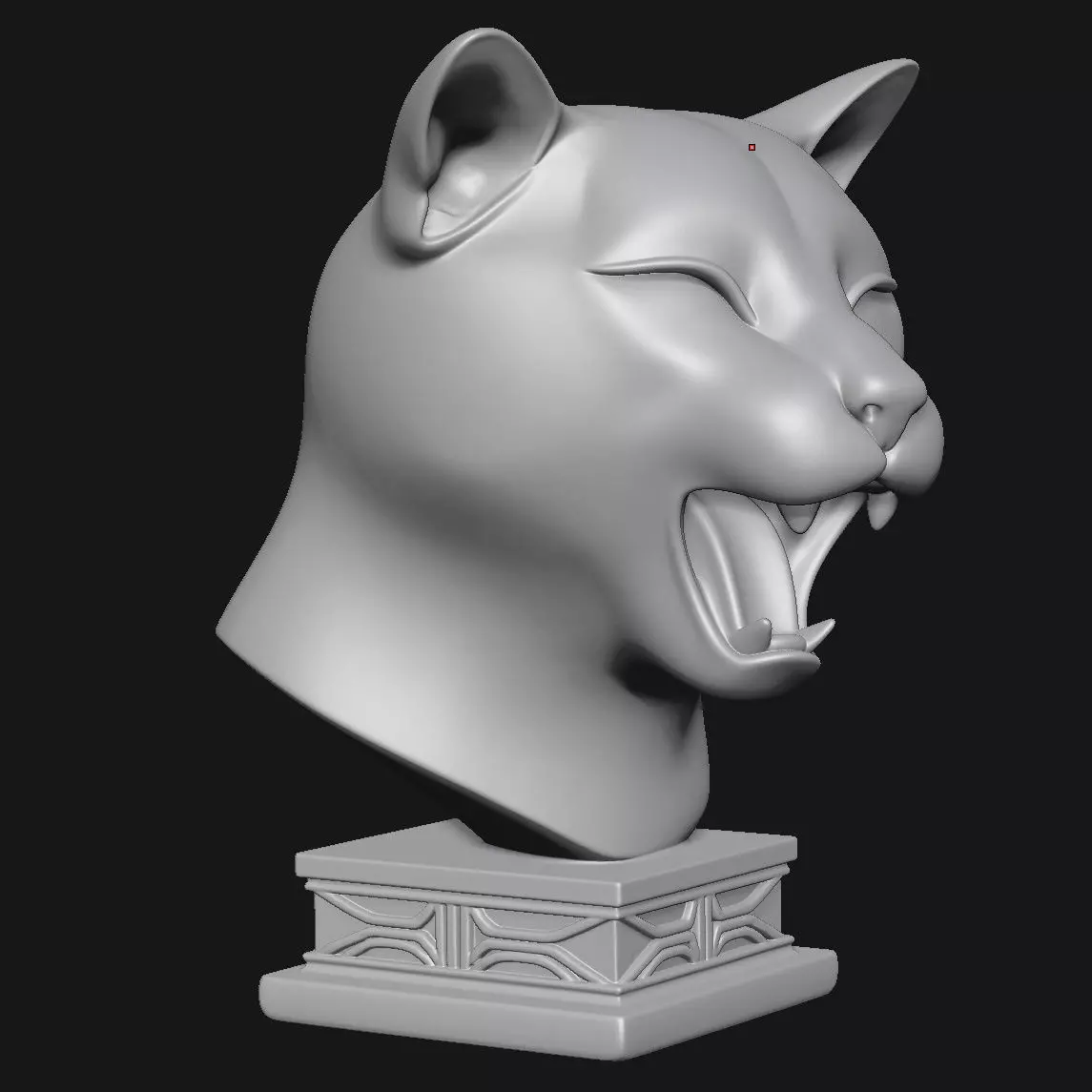 Cat sculpture 3D print model_6