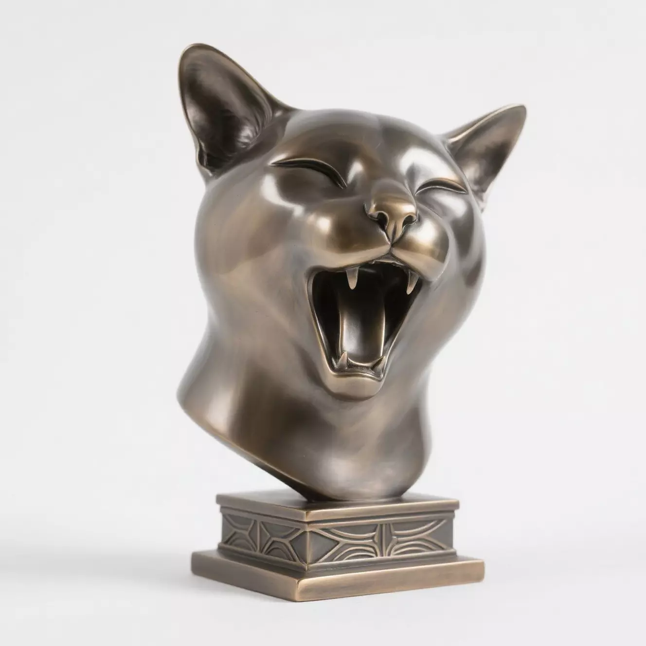 Cat sculpture 3D print model_0