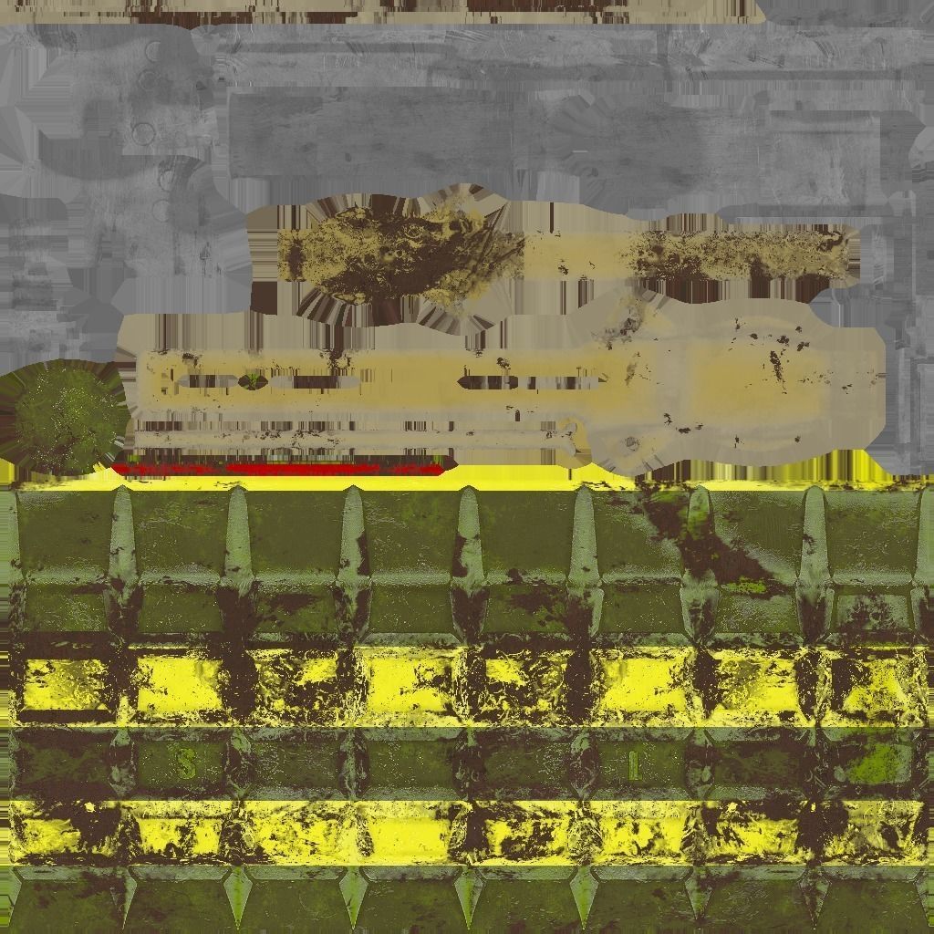 Granata grenade on side of road Free low-poly 3D model_9