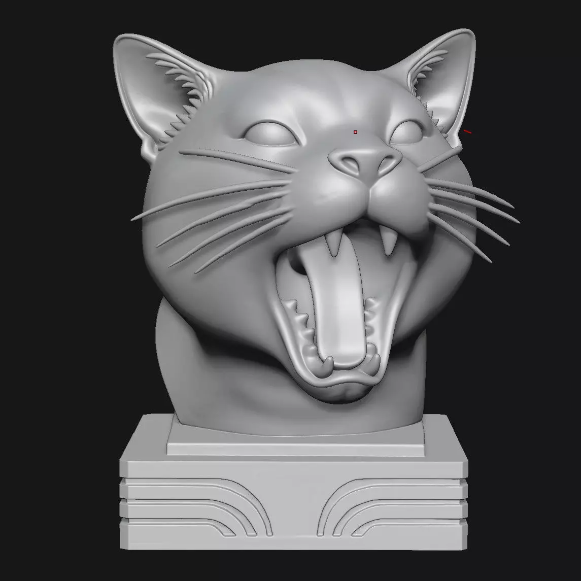 Cat sculpture 3D print model_6