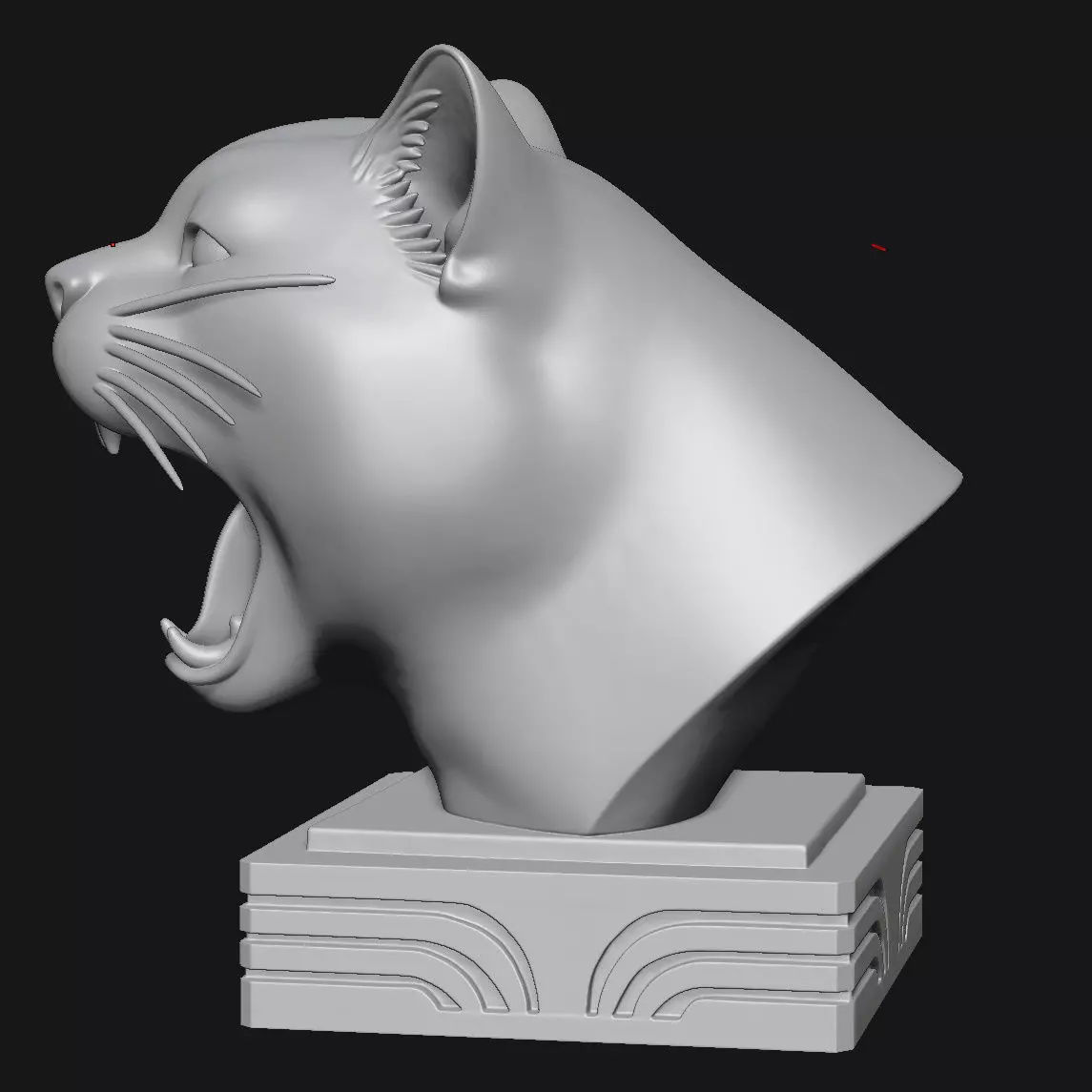Cat sculpture 3D print model_4