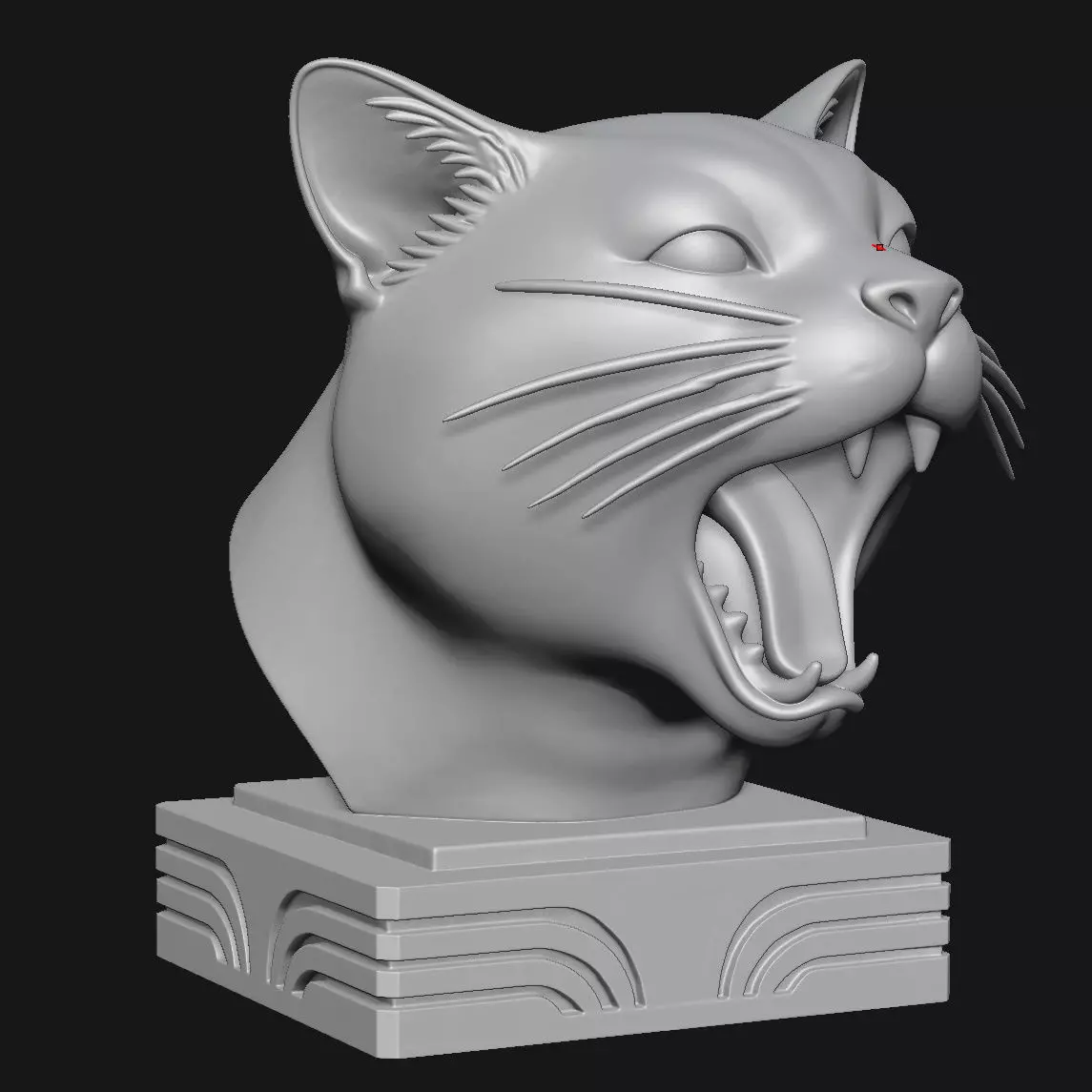 Cat sculpture 3D print model_1