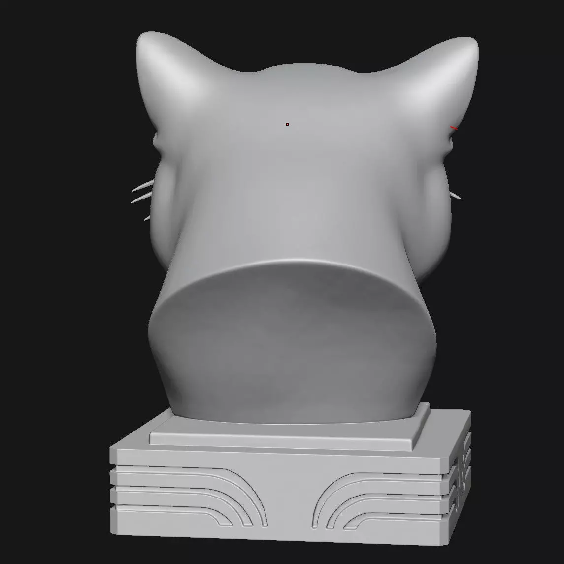 Cat sculpture 3D print model_3