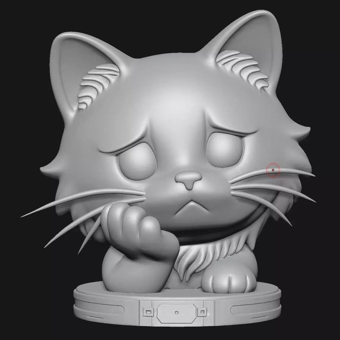 Cat sculpture 3D print model_7