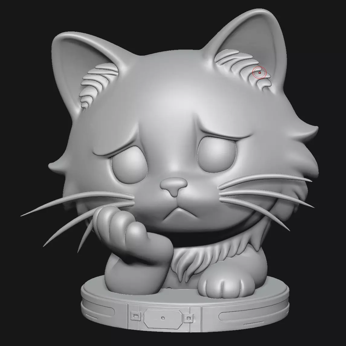 Cat sculpture 3D print model_1