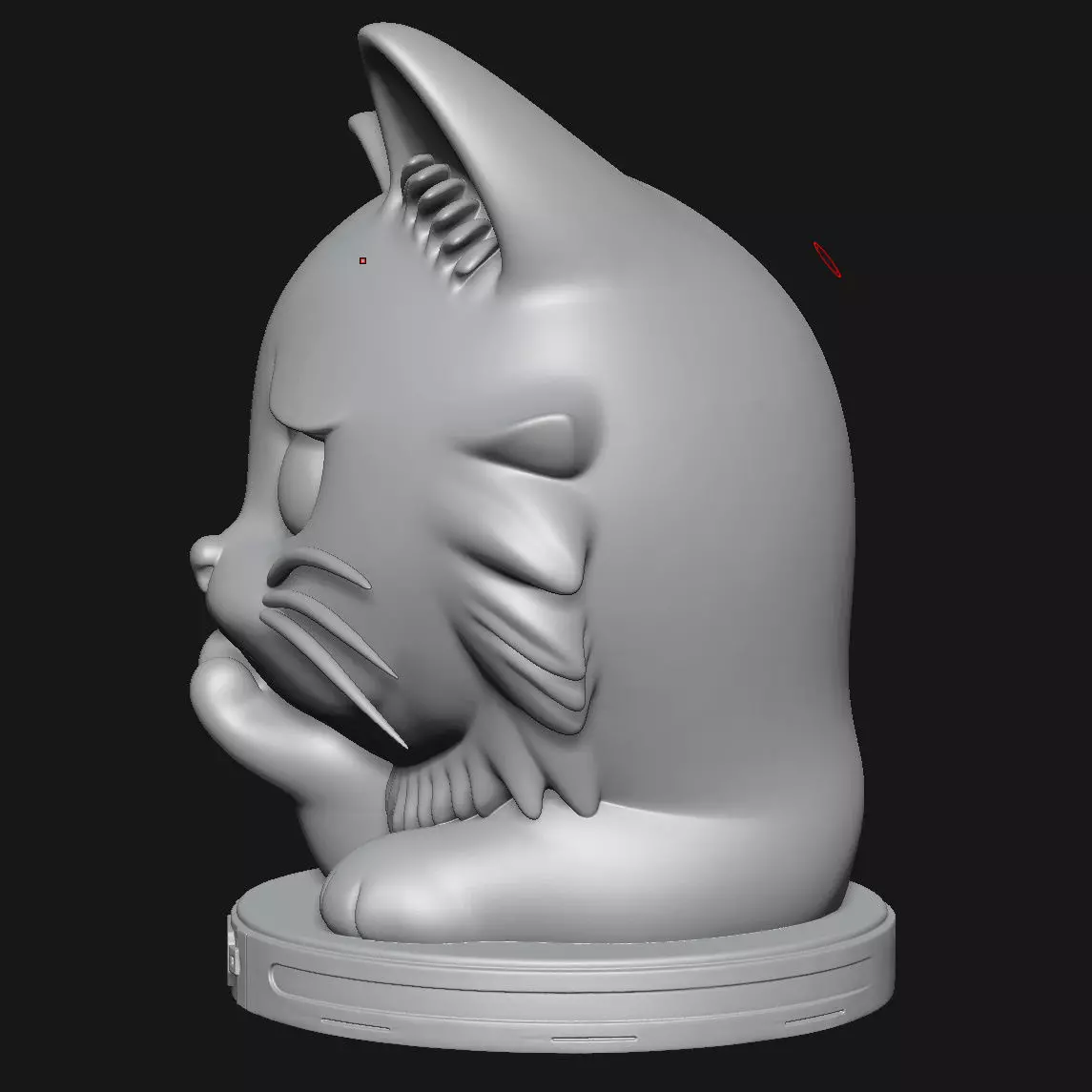 Cat sculpture 3D print model_5