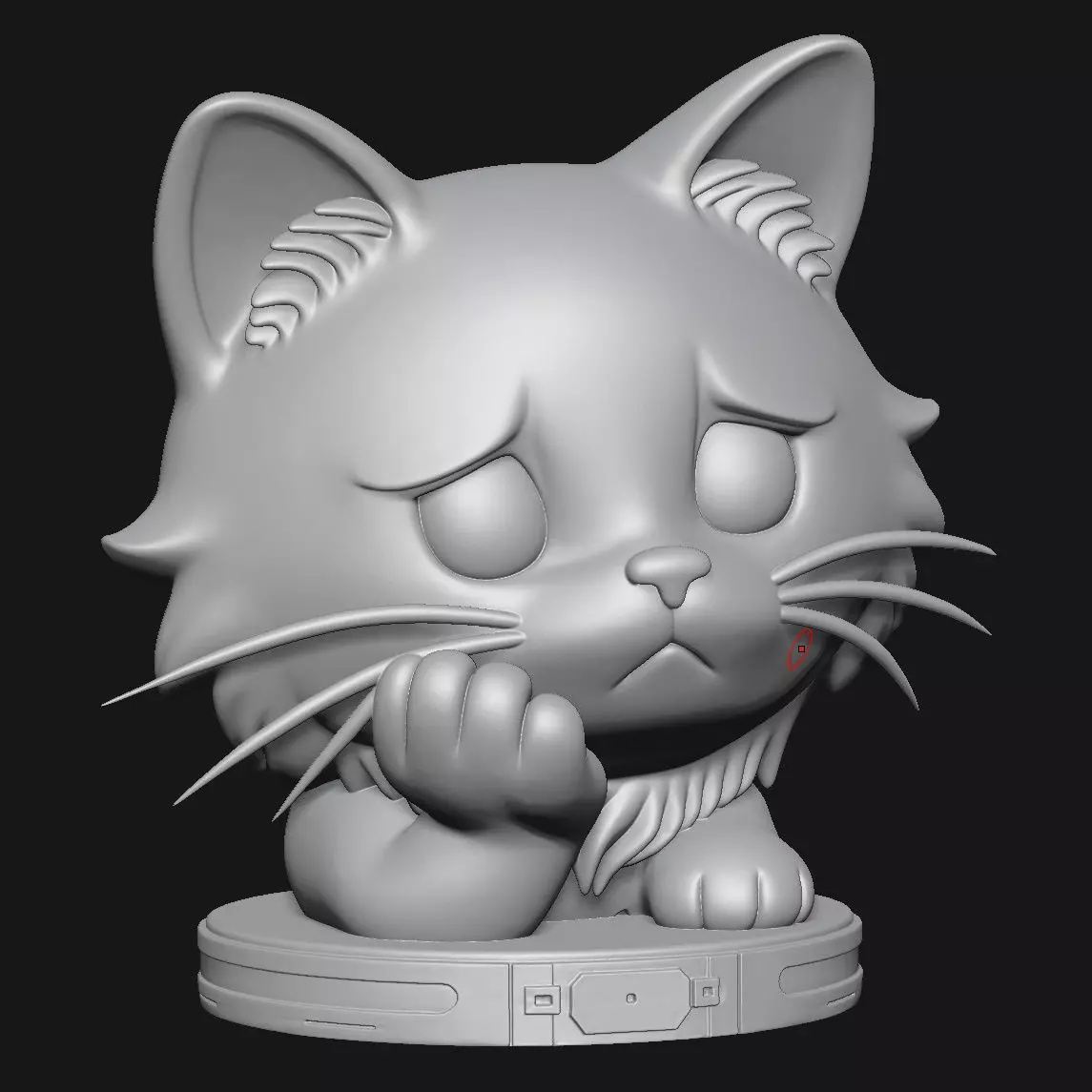 Cat sculpture 3D print model_8