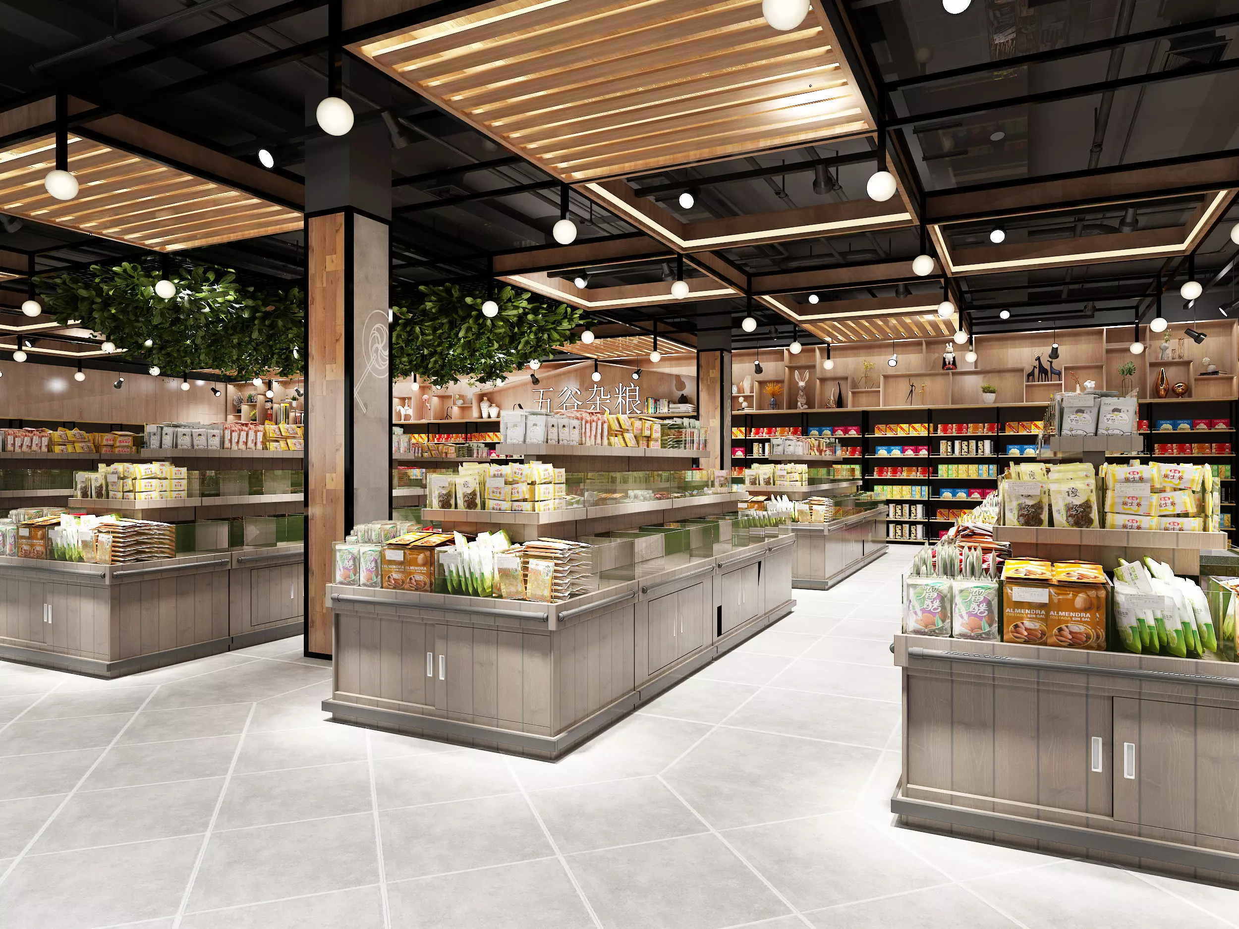 supermarket Low-poly 3D model_1