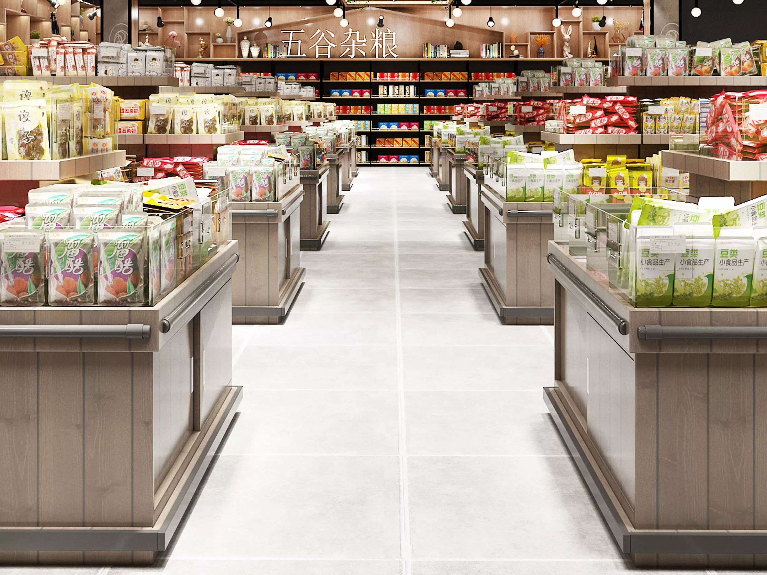 supermarket Low-poly 3D model_6