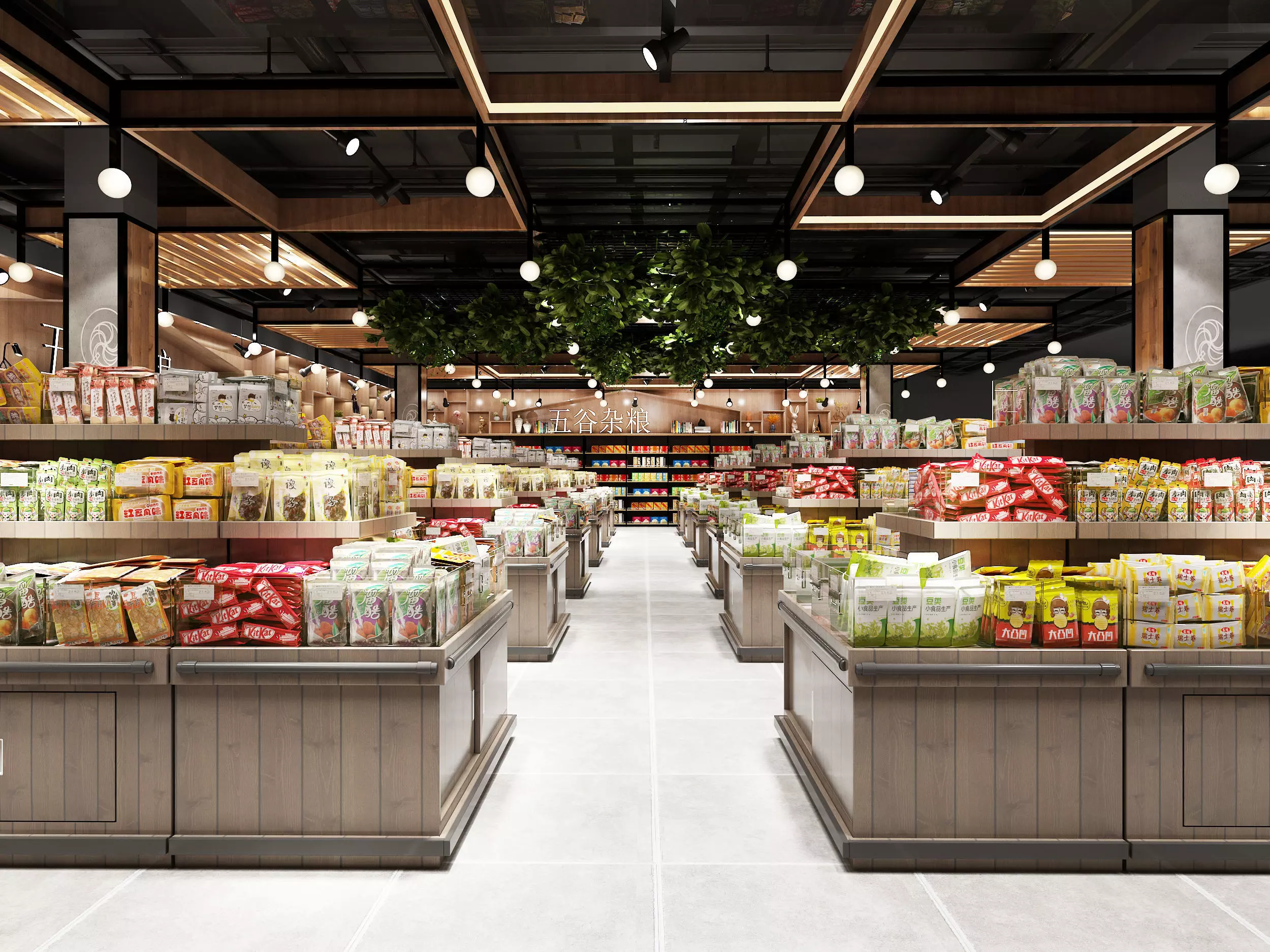 supermarket Low-poly 3D model_2