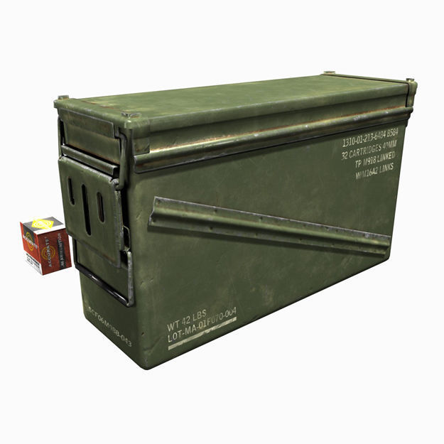 米軍　実物　AMMO BOX 40mm 32CARTRIDGES 弾薬箱 3D model 40mm Ammo Box VR / AR / low-poly rigged | CGTrader