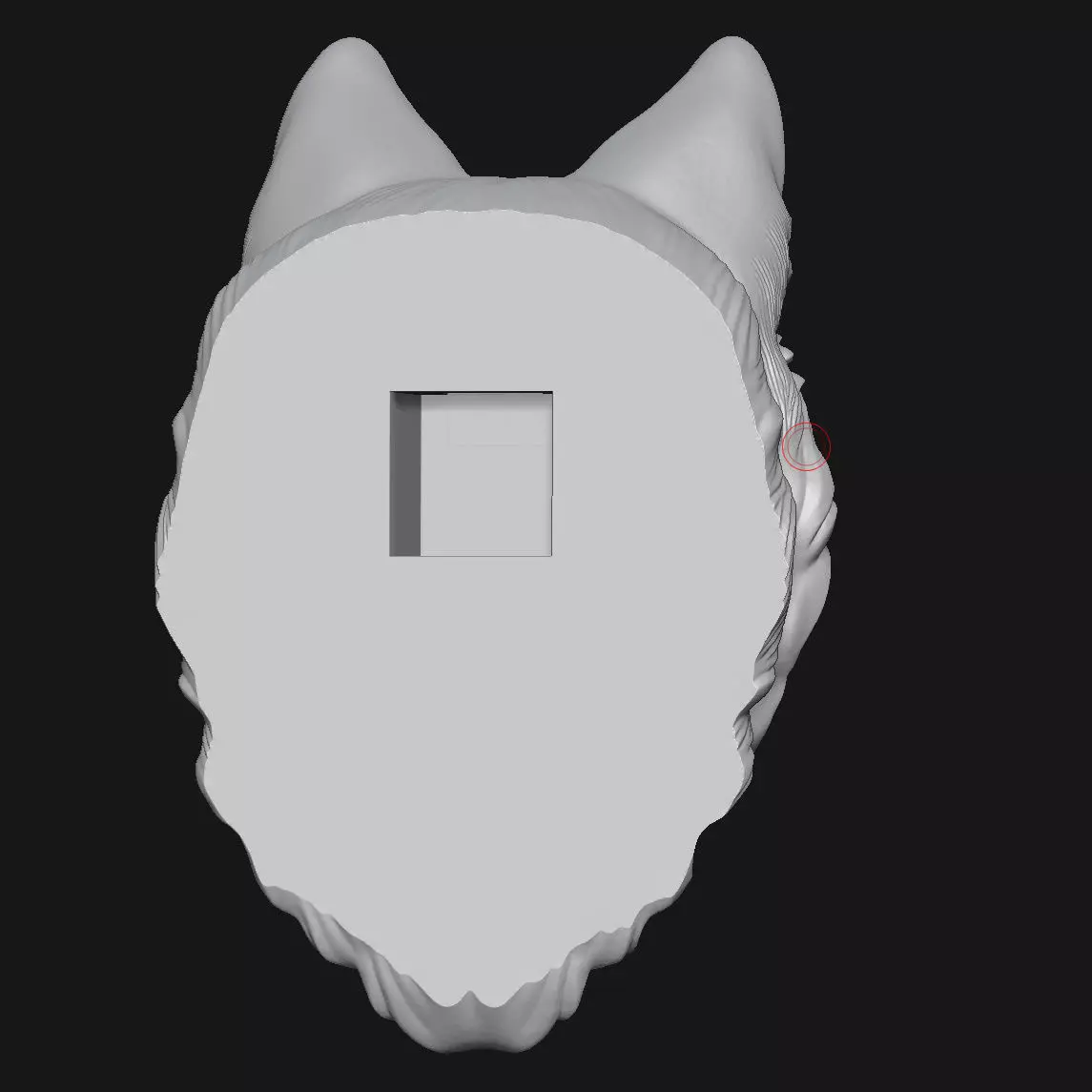 wolf sculpture 3D print model_3