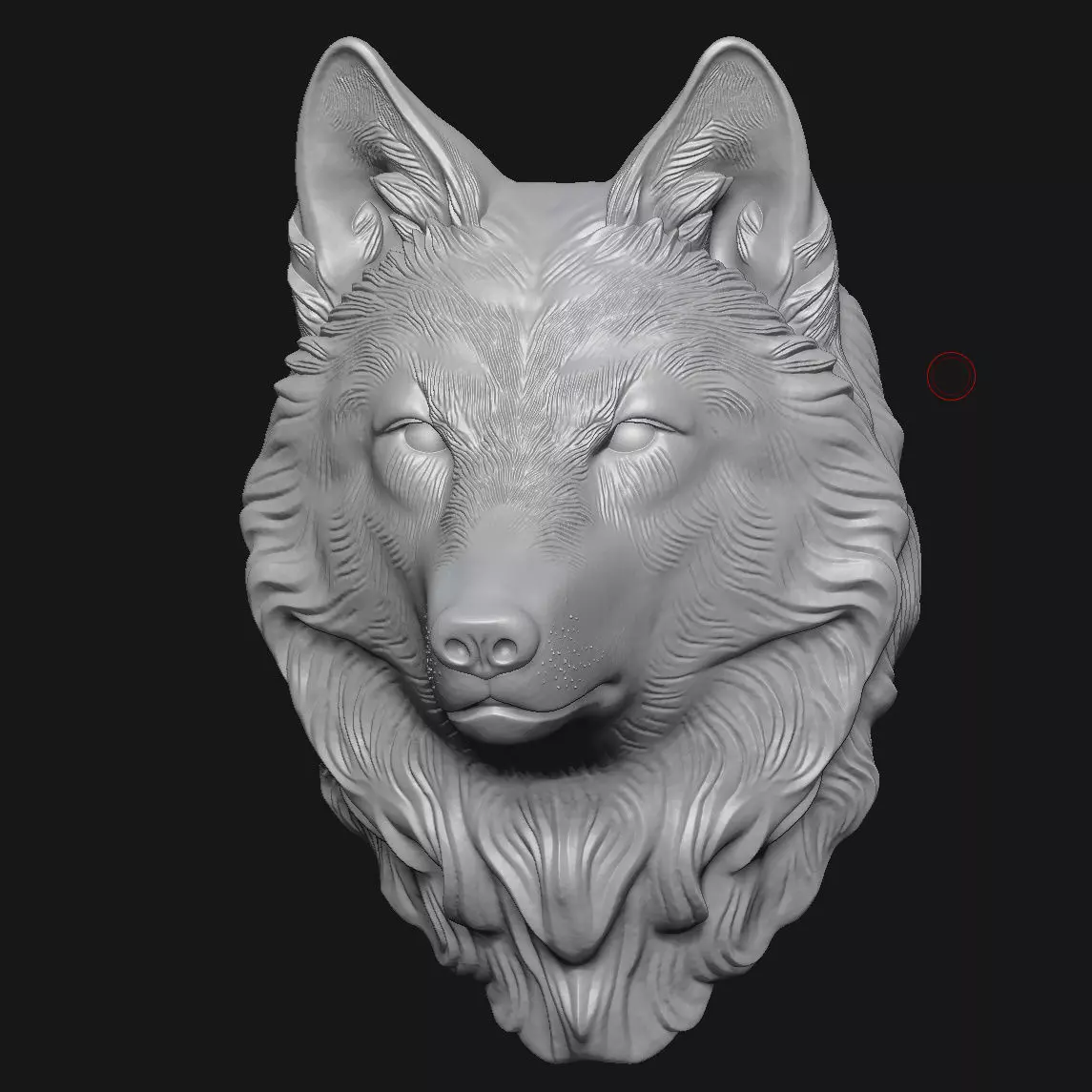 wolf sculpture 3D print model_1