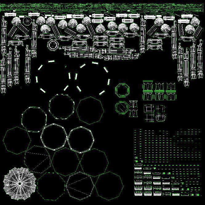 Gazebo Octogonal Victorian Style 3D model_14