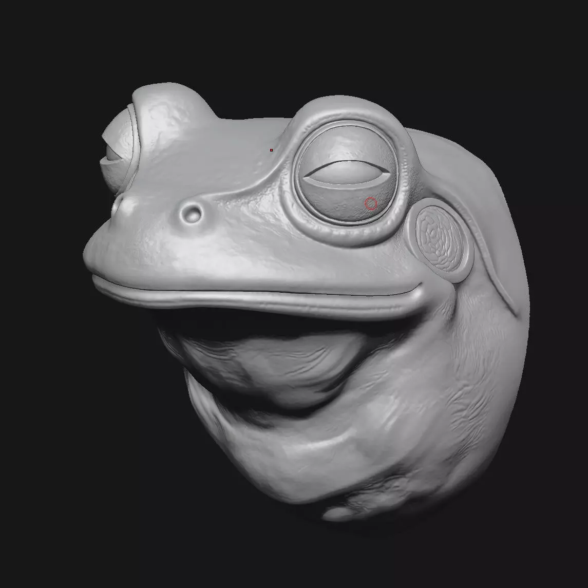 Frog sculpture 3D print model_4