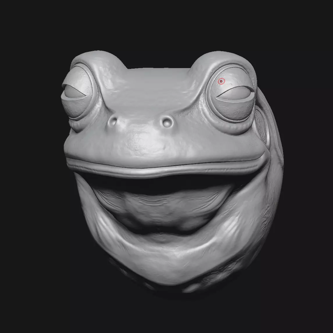 Frog sculpture 3D print model_1