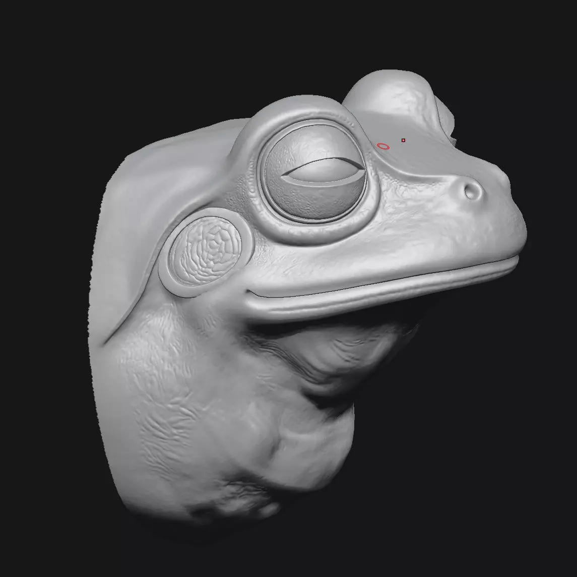 Frog sculpture 3D print model_2