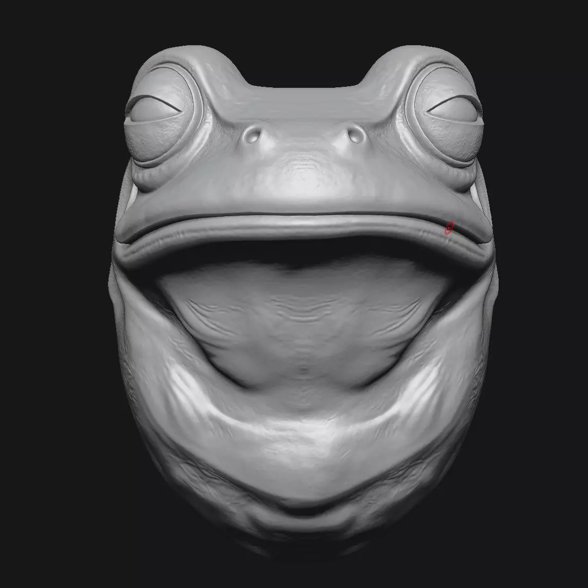Frog sculpture 3D print model_5