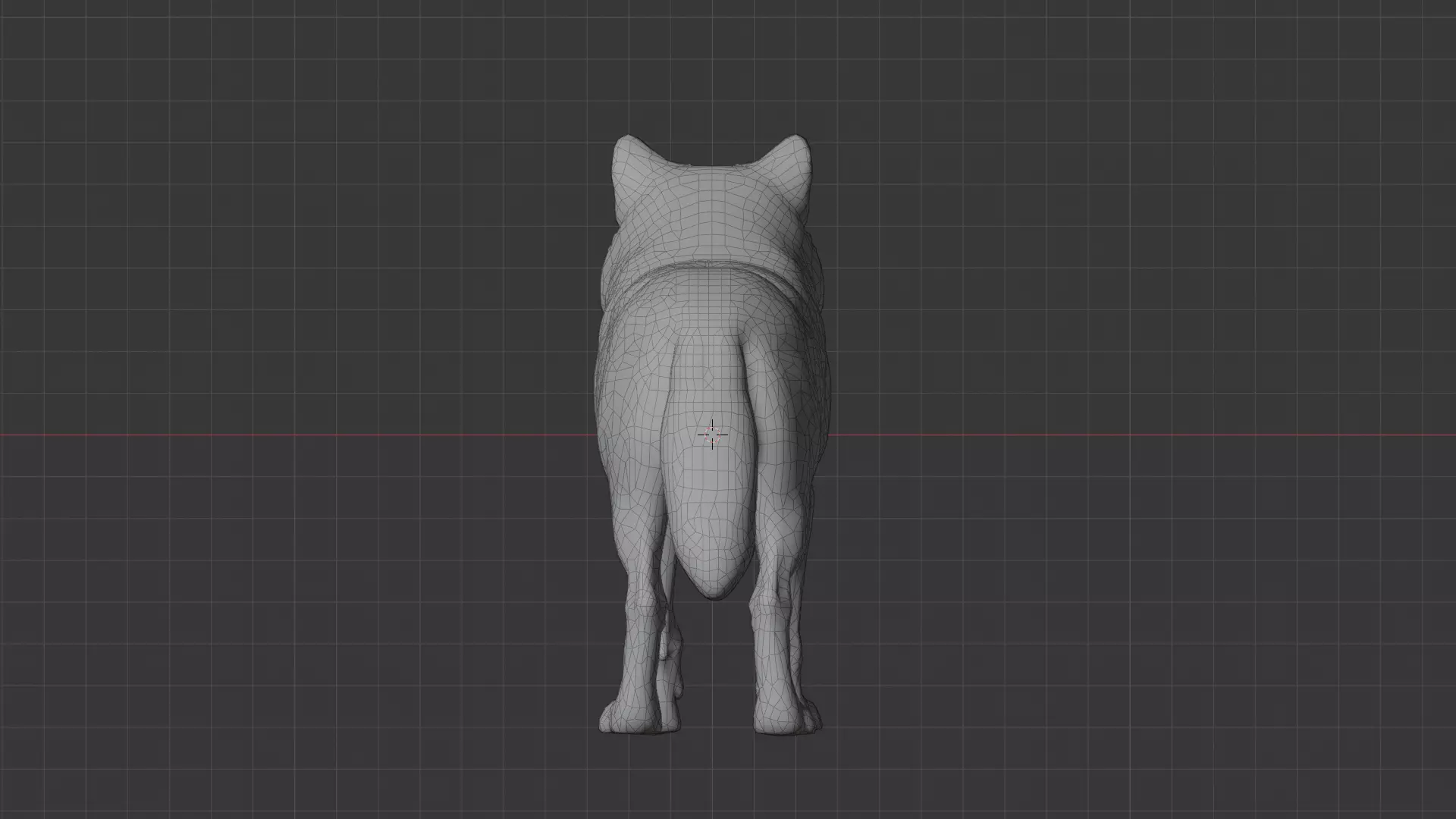 Wolf Miniature Low-poly 3D model_6