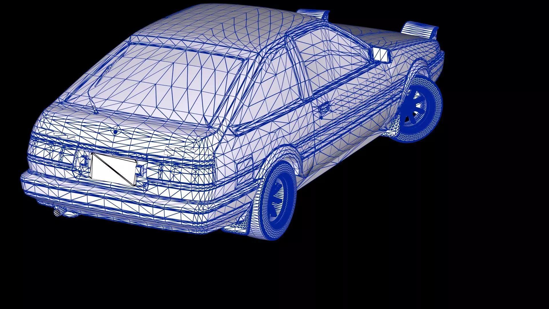Initial D Takumi Toyota AE86 Trueno GT-Apex  Low-poly 3D model_18