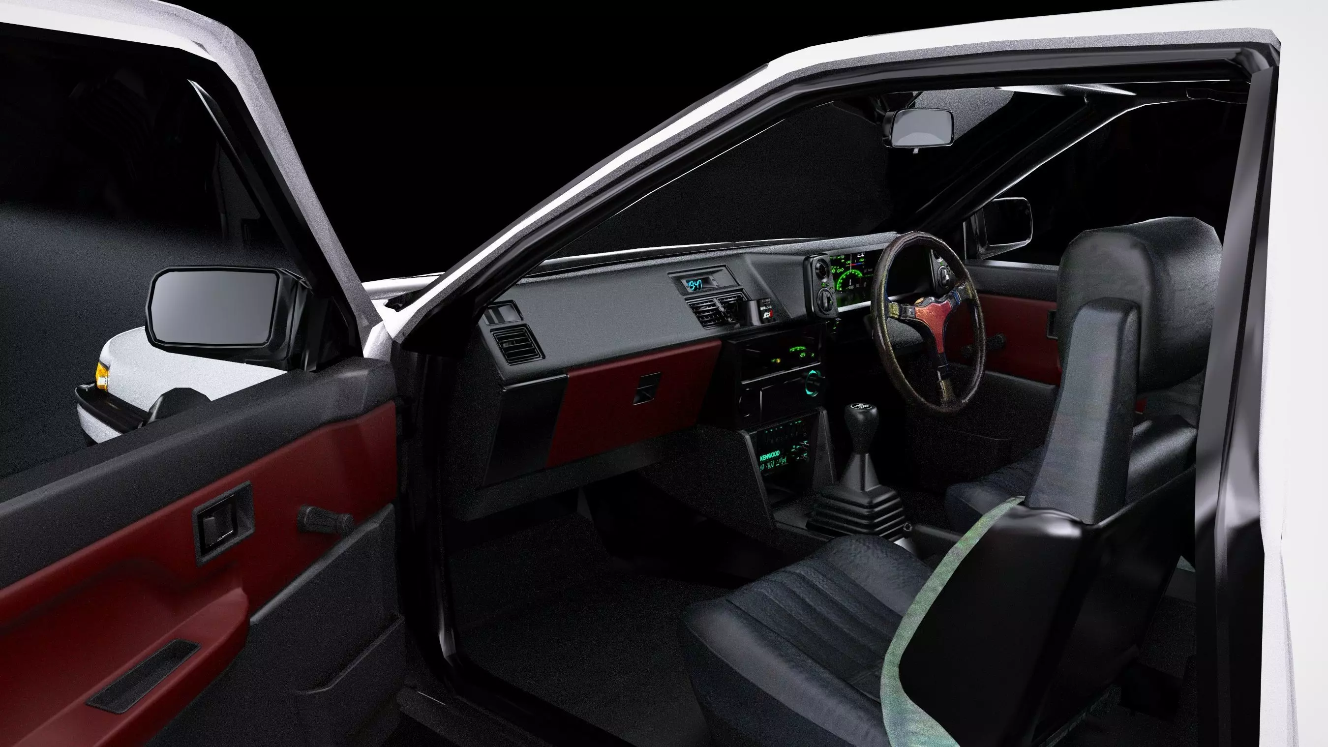 Initial D Takumi Toyota AE86 Trueno GT-Apex  Low-poly 3D model_11