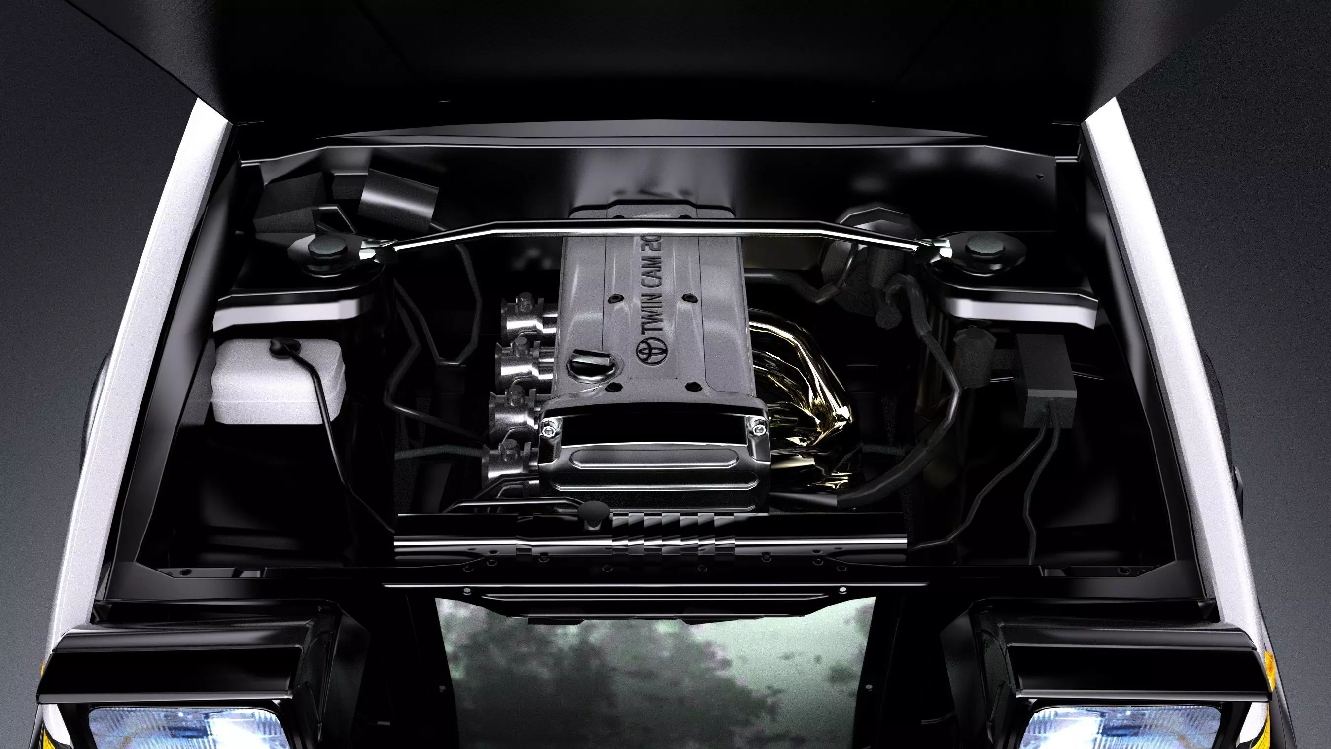 Initial D Takumi Toyota AE86 Trueno GT-Apex  Low-poly 3D model_10