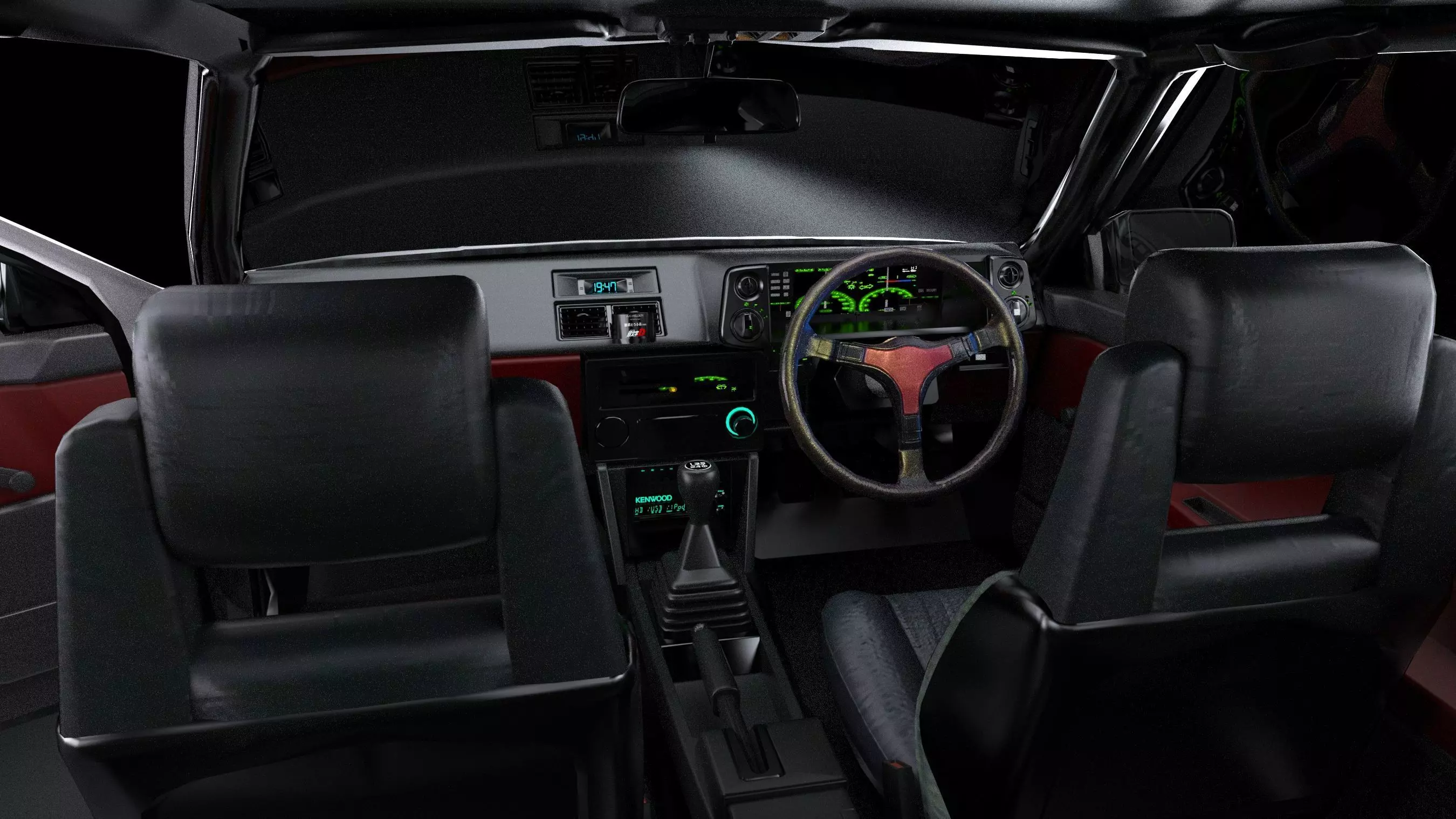 Initial D Takumi Toyota AE86 Trueno GT-Apex  Low-poly 3D model_12