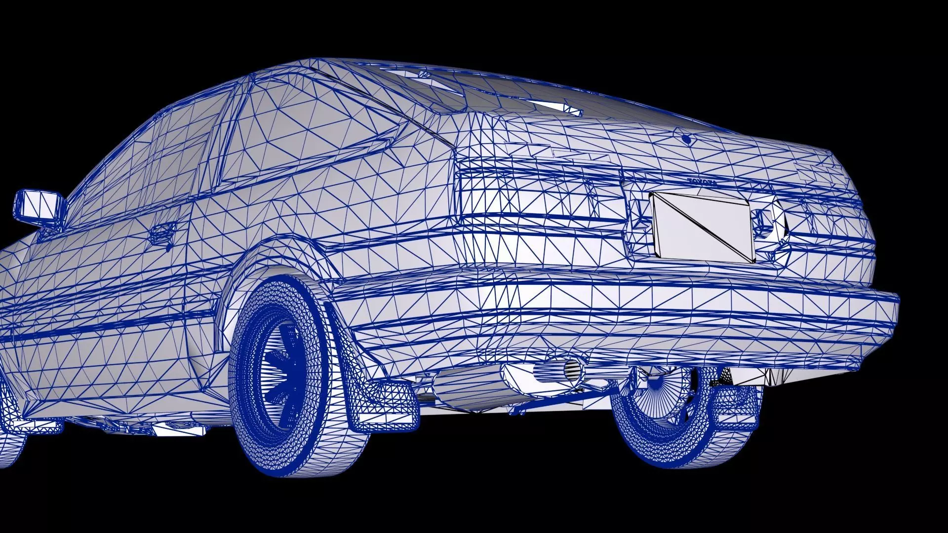 Initial D Takumi Toyota AE86 Trueno GT-Apex  Low-poly 3D model_19