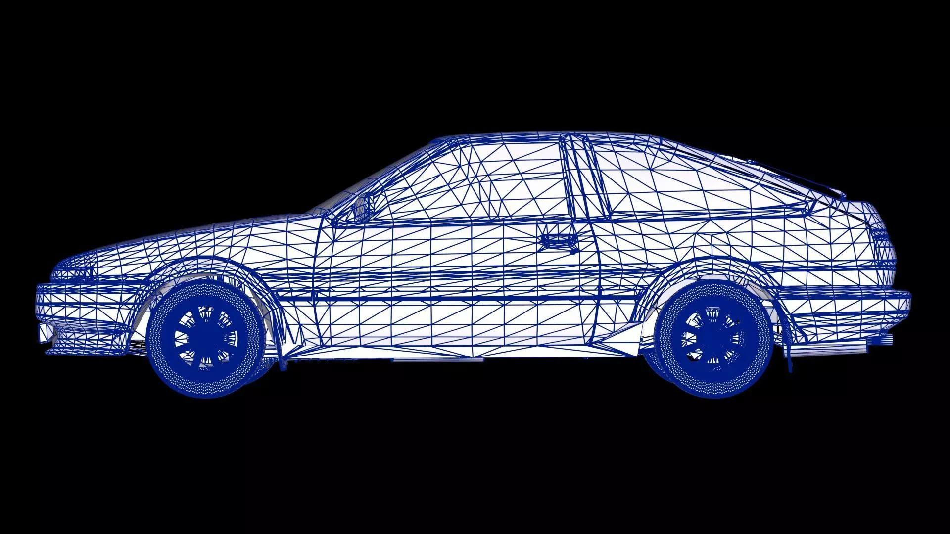 Initial D Takumi Toyota AE86 Trueno GT-Apex  Low-poly 3D model_21