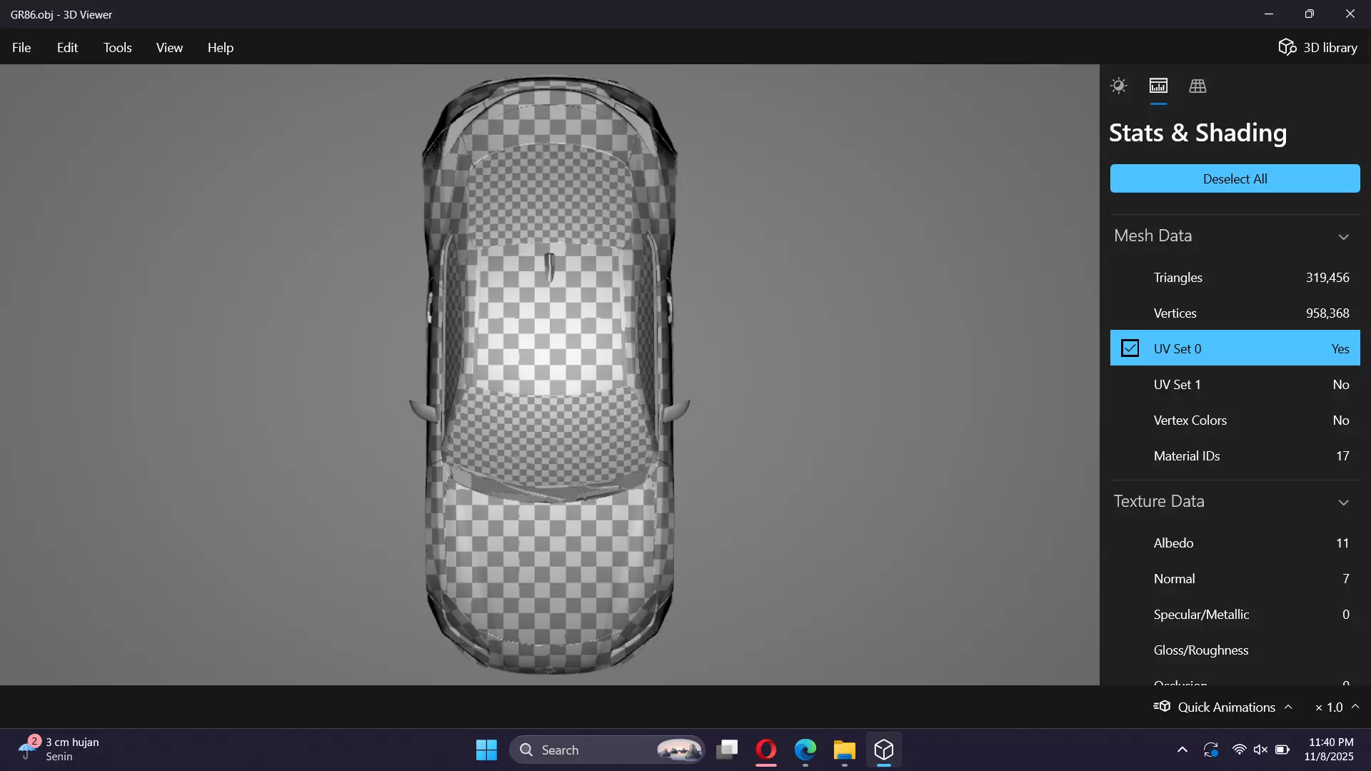 Initial D Takumi Toyota AE86 Trueno GT-Apex  Low-poly 3D model_28