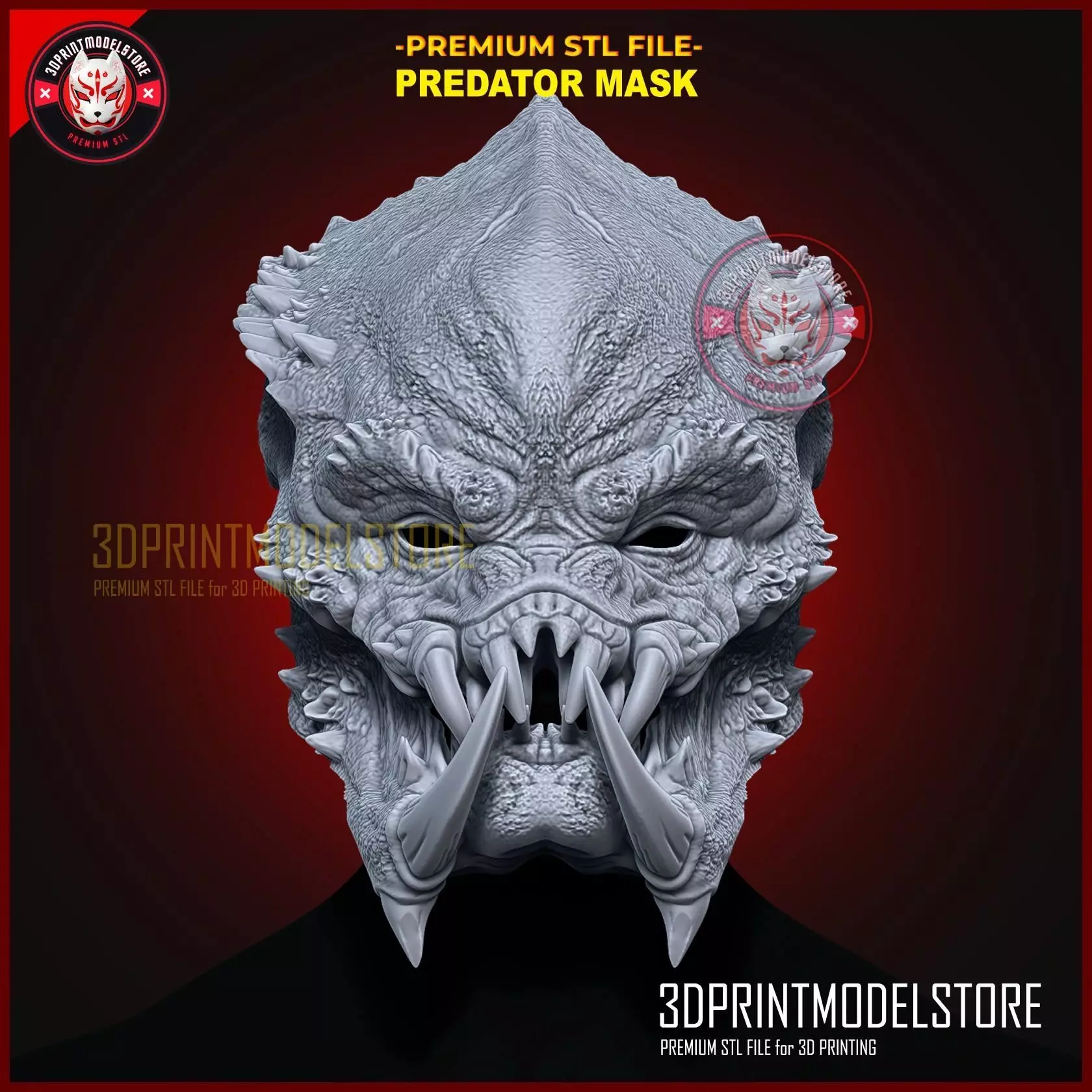 Predator Mask - Predator Helmet - Halloween Cosplay 3D print model_0