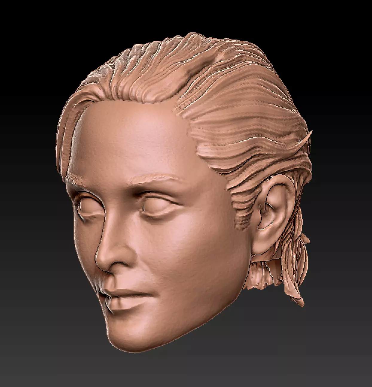 Carrie Anne Moss as Trinity 3D print model_2