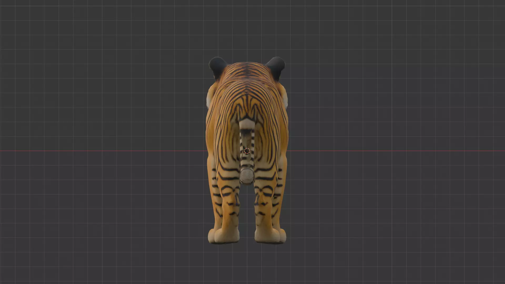 Sumatera Tiger Miniature Low-poly 3D model_2