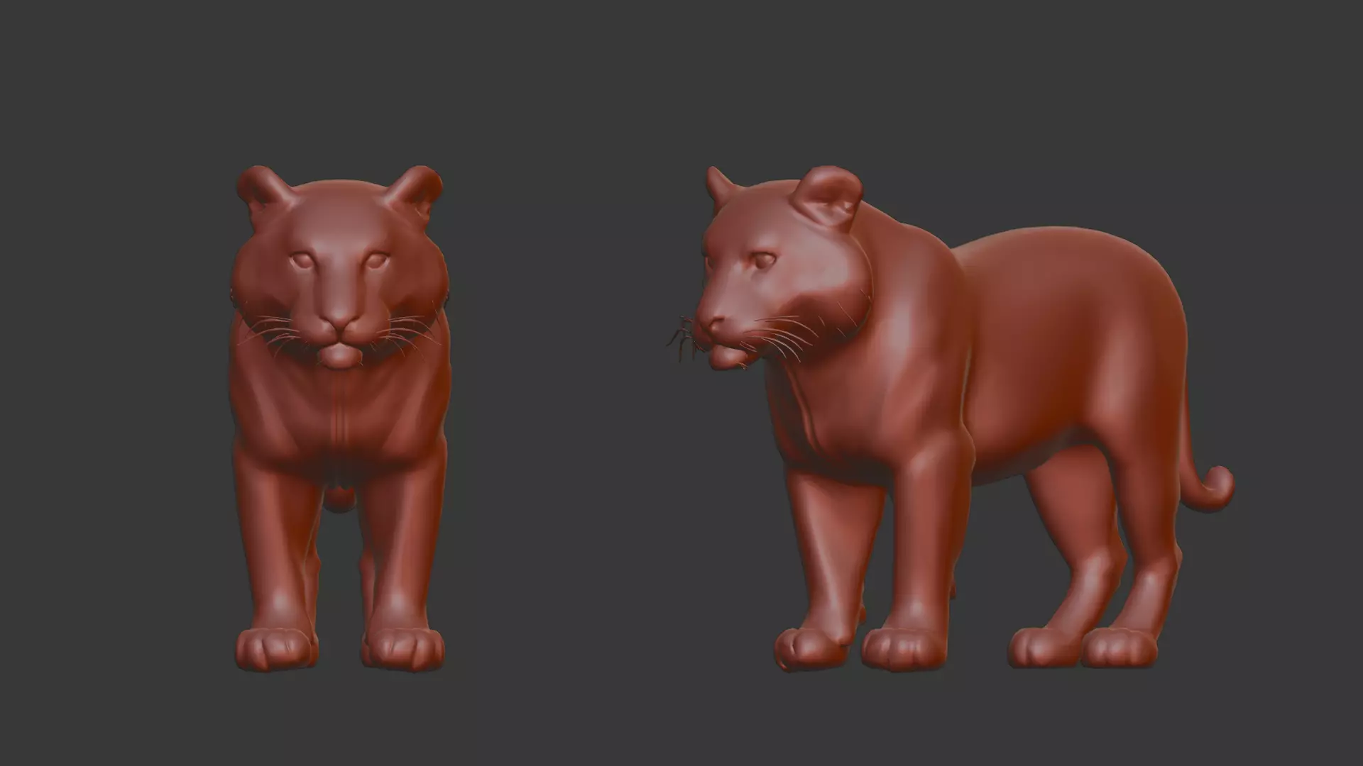 Sumatera Tiger Miniature Low-poly 3D model_1