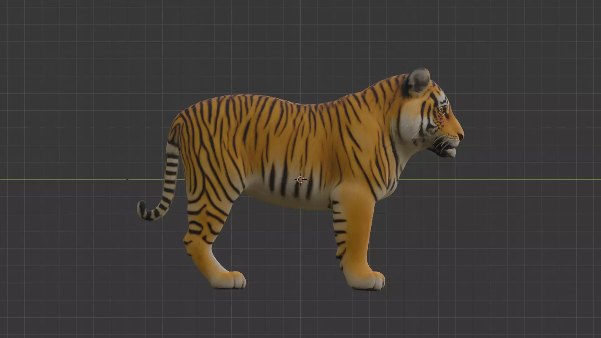 Sumatera Tiger Miniature Low-poly 3D model_5