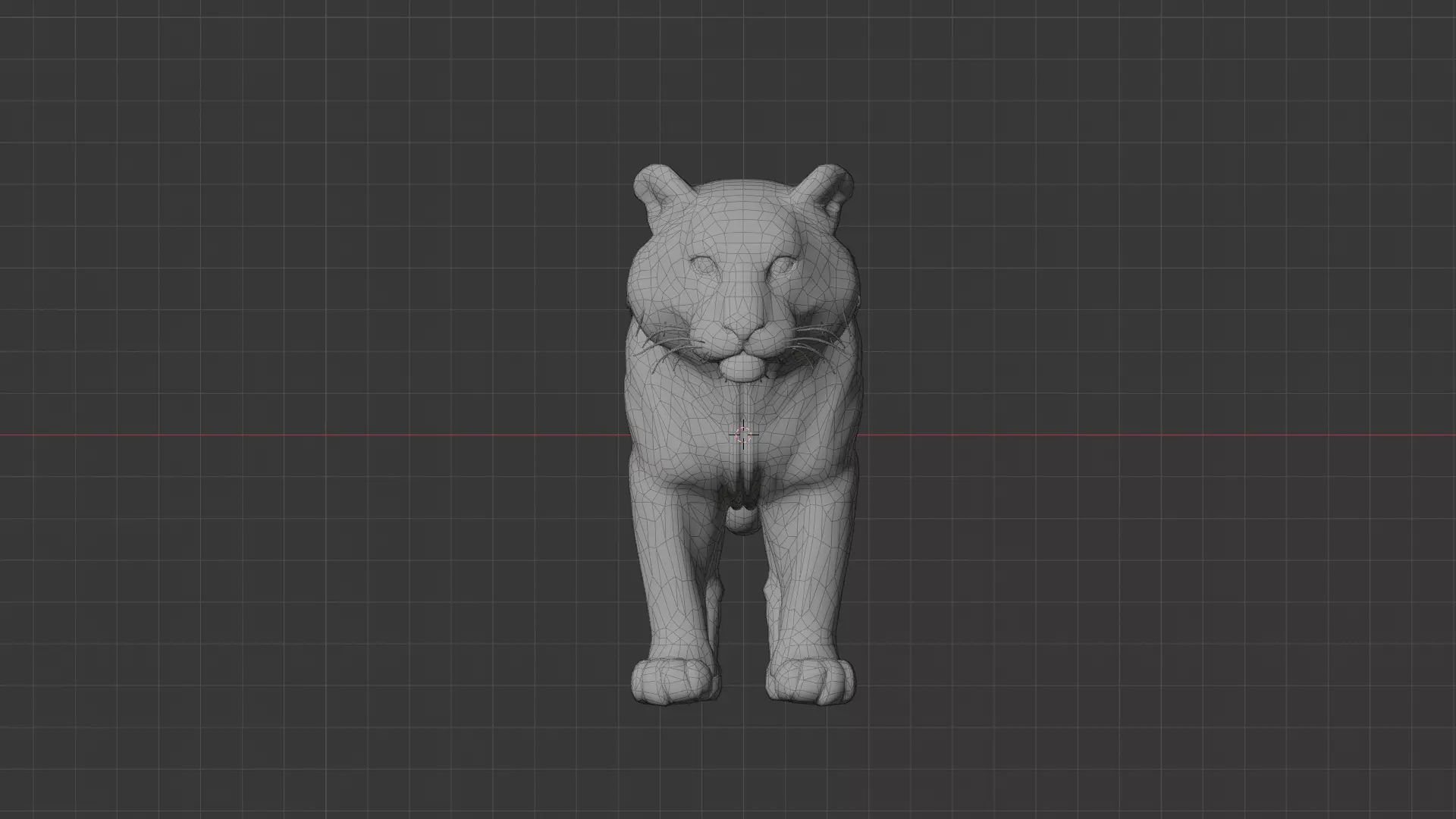 Sumatera Tiger Miniature Low-poly 3D model_7