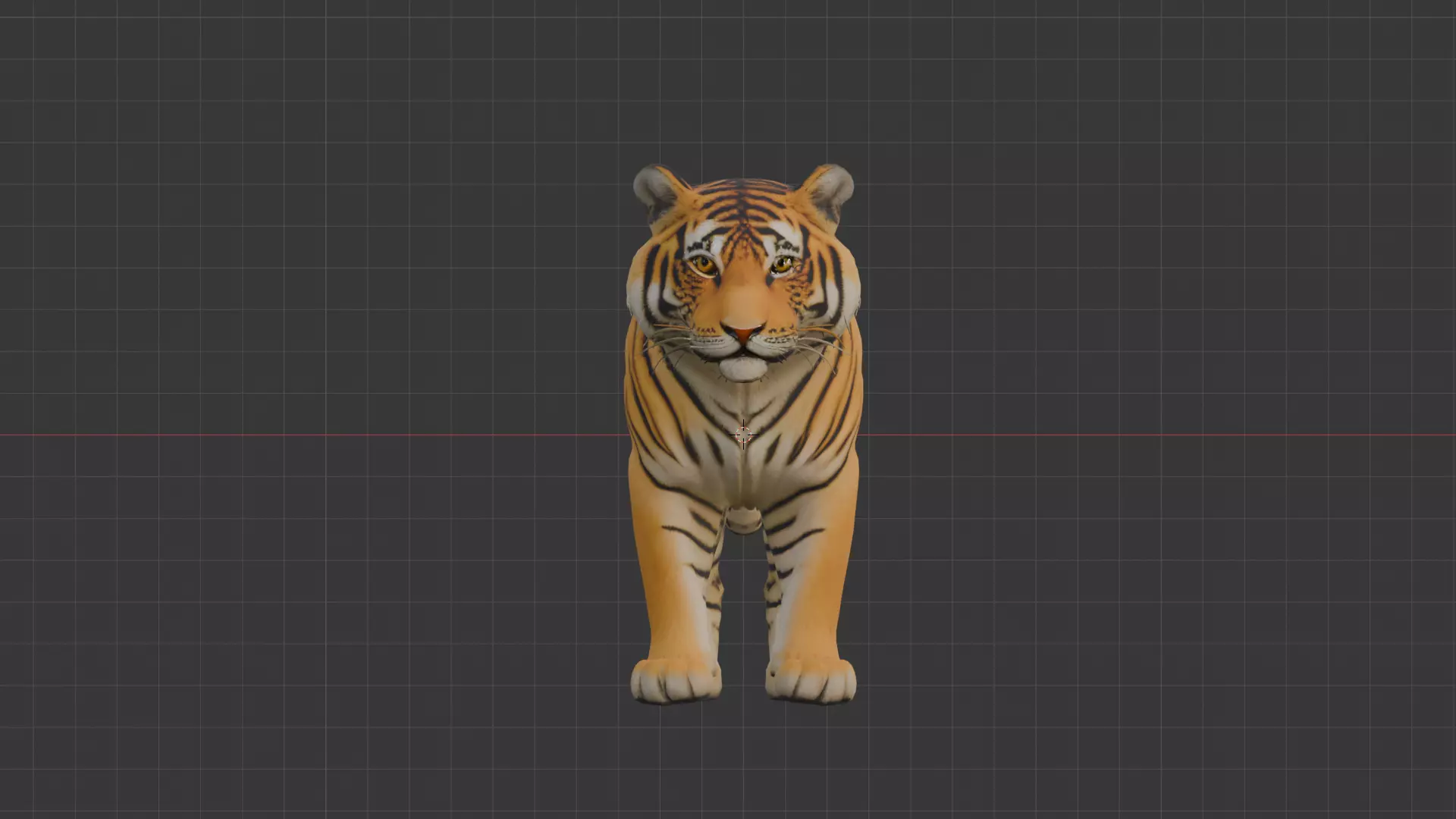 Sumatera Tiger Miniature Low-poly 3D model_3