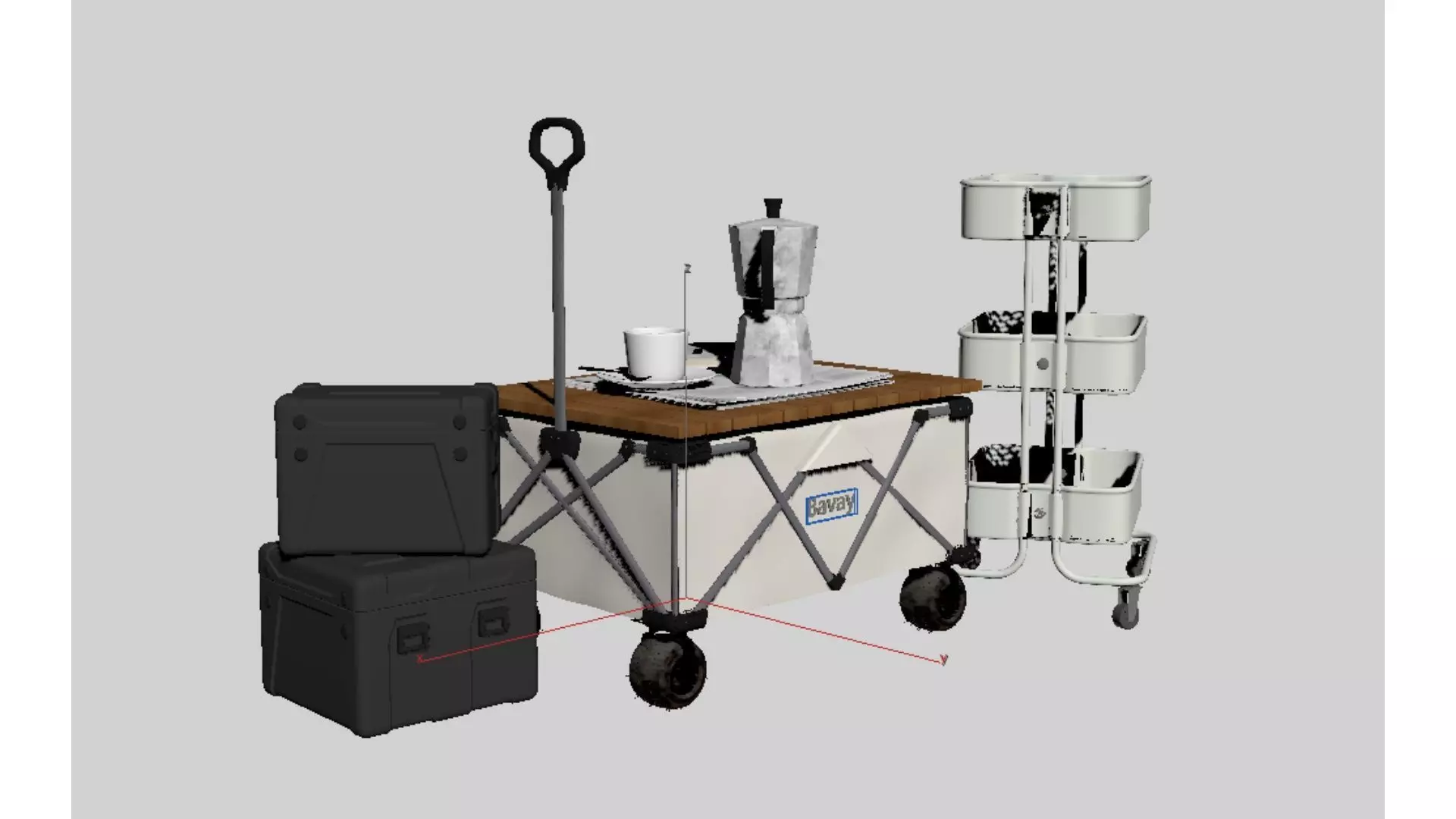 outdoor gear Low-poly 3D model_5