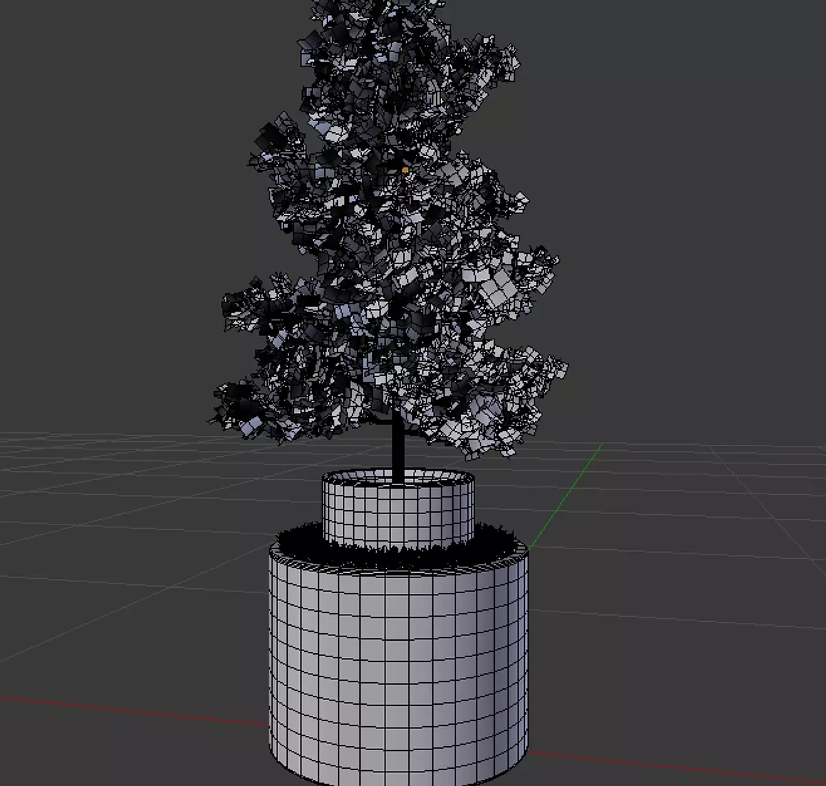 Potted young red leaved tree 1 Free low-poly 3D model_3