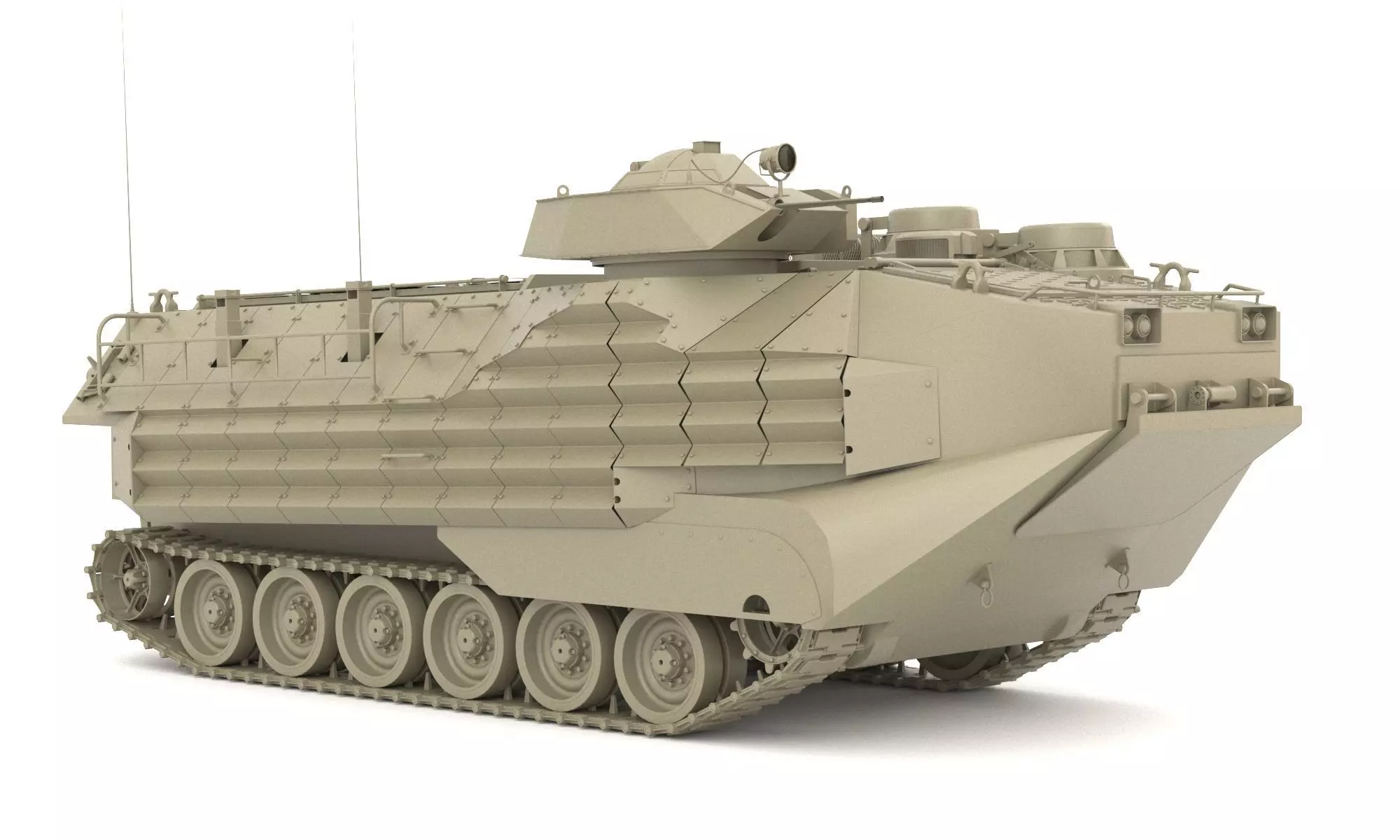 Landing Tracked Vehicle AAV7 3D model_14
