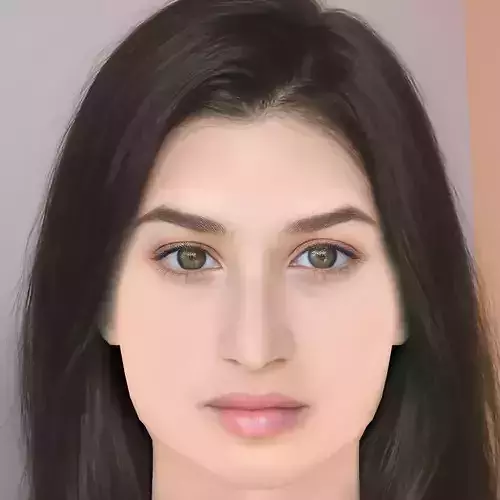 Dana Gaier Head - No Hair - Low poly head for game