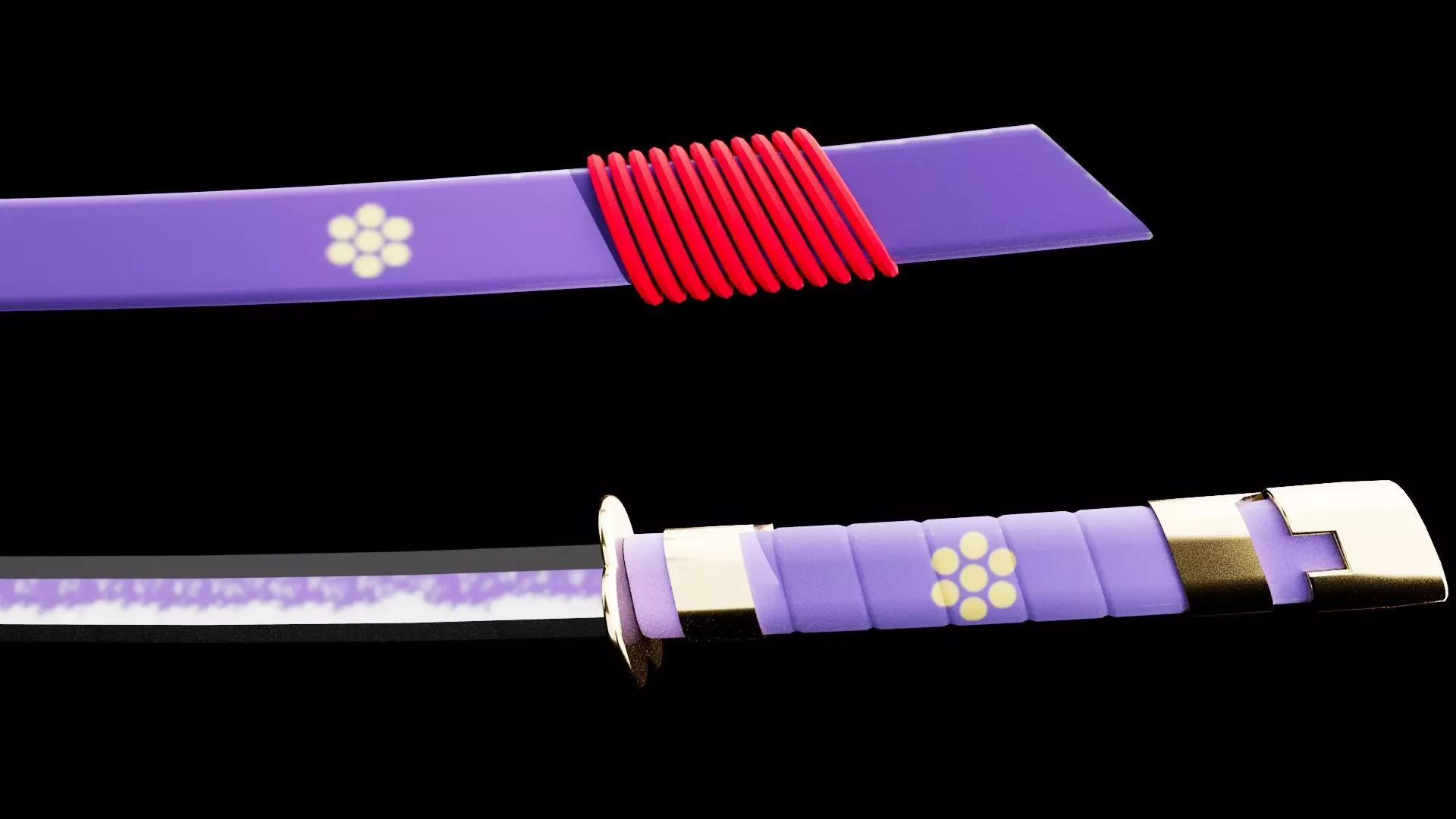 ENMA SWORD FROM ONEPIECE Low-poly 3D model_10