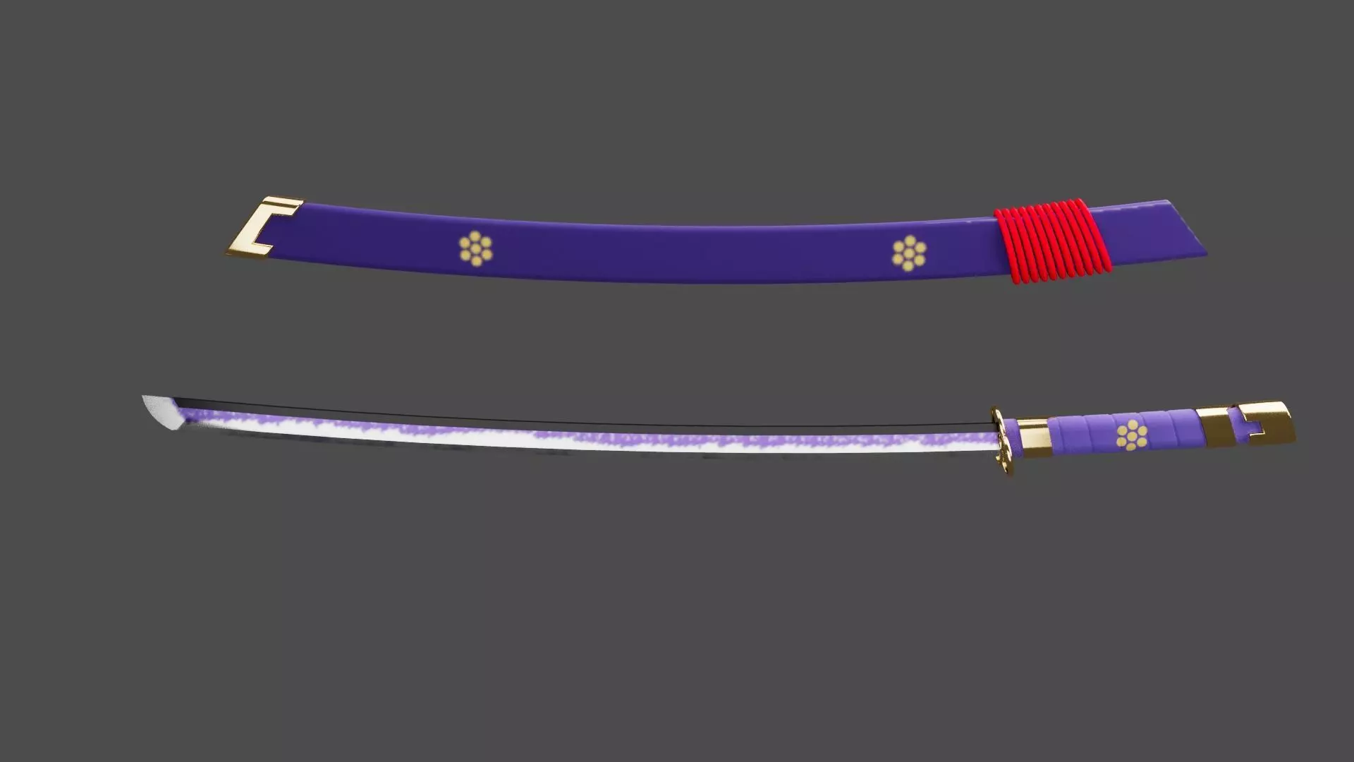 ENMA SWORD FROM ONEPIECE Low-poly 3D model_5